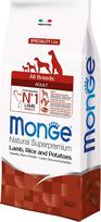 Monge - All Breeds Adult ėriena su bulvėmis ir ryžiais 1 maišas 12,00 kg