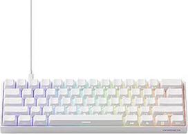 MONSGEEK FUN60 Pro Rapid Trigger žaidimų klaviatūra, 60 % permatoma balta (akinantis magnetinis jungiklis, JAV išdėstymas)
