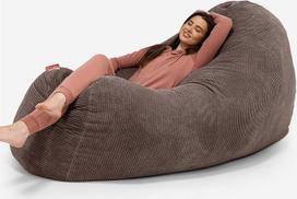 Mopsas, Milžiniškas pupų maišas sofa, Pupelių maišas sofa, Pom-Pom Šokoladas