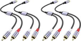 MOSWAG RCA Y tipo skirstytuvas, stereo garso kabelio adapteris, 2 vnt. rinkinys