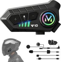 Motociklo ausinės „Bluetooth 6.0“, šalmų ryšio sistema „40H IP65 USB-C“