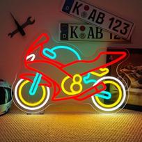 Motociklo neoninis ženklas Dirt Bike Neoninis ženklas Lenktynių automobilis Neoniniai žibintai Automobilių neoniniai žibintai Automobilių neoninis ženklas Garažo dekoras Berniukas Žaidimų kambarys Paauglio kambarys Mokymo kambarys Dirbtuvės Žmogus urvas D