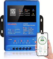 MPPT saulės energijos įkrovimo reguliatorius 30 A, 12 V, 24 V, 36 V, 48 V, 120 V, PV su „Wi-Fi“, „Bluetooth“ ir programėle – išmanusis saulės energijos įkrovimo reguliatorius, skirtas kemperiams, karavanams, LiFePO4, AGM, autonominėms ir salų sistemoms