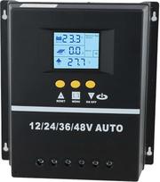 MPPT saulės energijos reguliatorius, 150 A, 12 V, 24 V, 36 V, 48 V, su LCD ekranu, akumuliatoriaus reguliatoriumi, automatiniu įtampos nustatymu (150 A)