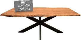 MR. DEKO Catania Wane stalas 200 x 100 x 76 cm (ilgis x plotis x aukštis) 6-8 žmonėms Valgomojo stalas Akacijų medienos stalviršis Didelis valgomojo stalas Valgomojo stalas Valgomojo stalas Valgomojo stalas