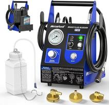 MRCARTOOL F109 Pulsacinis stabdžių skysčio keitiklis 220 V, 0,5–2,5 bar | 3 pagrindinio cilindro adapteriai; reguliuojamas darbinis slėgis; integruotas manometras; nuimamos žarnos su surinkimo buteliu