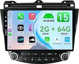 MSD 10.1 colių ekranas 2G + 64G automobilinis radijas Honda Accord 7th (2002-2007) Belaidis Carplay Android Automobilinis Android 15 GPS navigacijos radijas Volant WiFi DSP DAB Bluetooth 5.0 atbulinės eigos kamera 2 DIN