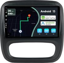 MSD 9 colių ekrano automobilinis radijas "Renault Trafic 3" / "Opel Vivaro B" (2014-2021 m.) | Belaidis "Android Car" Carplay | Android 14 GPS navigacijos radijas | Volant WiFi DAB Bluetooth 5.0 | Atbulinės eigos kamera | 2 DIN