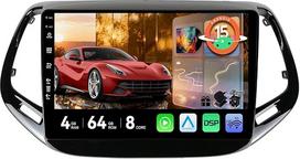 MSD Android 15 automobilinis radijas Jeep Compass (2017-2021) | 4G + 64G, Octa-Core - GPS navigacijos radijas | CarPlay Android automobilio vairo valdymas Dual-Band WiFi DSP DAB | atbulinės eigos kamera | 2 DIN 10.1
