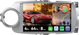MSD Android 15 automobilinis radijas Toyota Yaris GRMN (2012-2017) | 4G + 64G, Octa-Core - GPS navigacijos radijas | CarPlay Android automobilio vairo valdymas Dual Band WiFi DSP DAB | atbulinės eigos kamera | 2 DIN 9