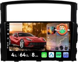 MSD automobilinis radijas "Mitsubishi Pajero 4 V80 V90 2006-2014" | 4G + 64G, aštuonių branduolių - "Android 14" GPS navigacijos radijas | "CarPlay" "Android" automobilio vairo valdymas Dual Band WiFi DSP DAB | atbulinės eigos kamera |