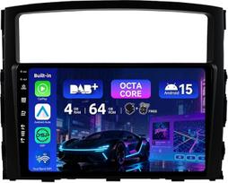 MSD [Integruotas DAB+] Android 15 automobilinis radijas Mitsubishi Pajero 4 V80 V90 (2006-2014) GPS navigacijos radijas CarPlay Android automobilio vairo valdymas WiFi DSP 4G + 64G Octa-Core 2 DIN 9 colių kamera MIC