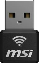 MSI AX1800 Nano WiFi USB adapteris – skirtas stacionariam kompiuteriui ir nešiojamajam kompiuteriui, „WiFi 6“ dviejų dažnių (2,4 GHz / 5 GHz) WLAN imtuvas, kelioninis dydis, suderinamas su „Windows 11“ ir „Windows 10“