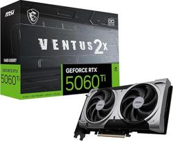 MSI Gaming RTX 5060 Ti 16G Ventus 2X OC Plus vaizdo plokštė (16GB GDDR7, 128 bitų, ypatingas našumas: TBA MHz, 3 „DisplayPort“ 2.1a jungtys, HDMI 2.1b, „NVIDIA Blackwell“ architektūra)