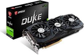 MSI GeForce GTX 1080 TI DUKE 11G OC „GeForce GTX 1080 TI“ vaizdo plokštė, 11264MB