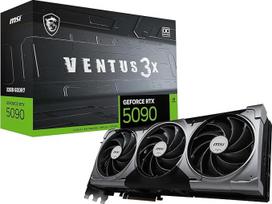 MSI Gaming RTX 5090 32G Ventus 3X OC vaizdo plokštė (32GB GDDR7, 512 bitų, maksimalus dažnis bus nustatytas vėliau (MHz), 3 „DisplayPort“ 2.1a jungtys, HDMI 2.1b, „NVIDIA Blackwell“ architektūra)