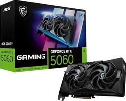 MSI GeForce RTX 5060 8G Gaming OC - 8GB GDDR7 (28Gb/s/128 bitų), PCIe 5, Boost: 2625 Hz, HDMI 2.1b, DisplayPort 2.1b