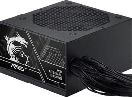MSI MAG A750BN PCIE5 III maitinimo blokas, 750 W, „80 Plus Bronze“, ATX 3.1, palaiko PCIe 5.1 GPU, integruotas 12 V-2x6, dviejų spalvų 12 V-2x6 jungtis, ATX maitinimo blokas, matiniai reljefiniai kabeliai
