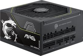 MSI MAG A1000PLS PCIe 5 kompiuterio maitinimo blokas, GPU apsauga, pagrindinis kondensatorius, atlaikantis 105 °C temperatūrą