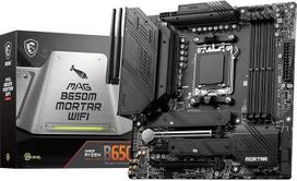 MSI MAG B650M Mortar WiFi Gaming pagrindinė plokštė (AMD AM5, mATX, DDR5, PCIe 4.0, M.2, SATA 6Gb/s, USB 3.2 Gen 2, HDMI/DP, "Wi-Fi 6E", "AMD Ryzen 7000" serijos stalinių kompiuterių procesoriai)