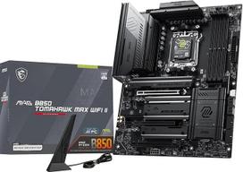 MSI MAG B850 Tomahawk MAX WiFi II pagrindinė plokštė - Palaiko AMD Ryzen 9000/8000/7000 procesorius, AM5-80A SPS VRM, DDR5 atminties pagreitinimą (iki 8400+ MT/s OC), PCIe 5.0 x16, M.2 Gen5, „Wi-Fi 7“, 5G