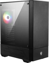 MSI MAG Forge 111R vidutinio dydžio ATX korpusas (2 x USB 3.0 jungtys, 1 x 120 mm A-RGB ventiliatorius su valdikliu, juodos spalvos, RGB) MAGFORGE111R
