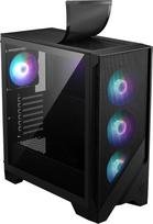 MSI MAG Forge 321R „Airflow“ vidutinio dydžio ATX žaidimų kompiuterio korpusas, pagamintas iš ABS plastiko, su ARGB ventiliatoriumi, ARGB valdymo plokšte ir grūdinto stiklo langeliu