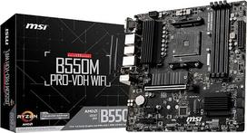 MSI MB5033 B550M PRO-VDH WIFI, suderinama su „Ryzen 5000“ serija (AM4), M.2 aušintuvas, „Wi-Fi“ funkcija, MicroATX [su AMD B550 lustu]