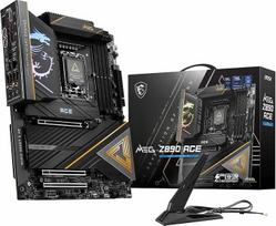 MSI MEG Z890 ACE pagrindinė plokštė, ATX – suderinama su „Intel Core Ultra“ procesoriais (2-oji serija), LGA 1851-110A SPS VRM, DDR5 atmintį (9200+MT/s OC), PCIe 5.0 ir 4.0 x16, M.2 Gen5, „Thunderbolt 4“, „Wi-Fi 7“