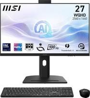MSI Modern AM273QP AI 1UM-006DE - „Viskas viename“ kompiuteris, „Intel Core Ultra 7“ procesorius 155H, 27 colių, WQHD (2560 x 1440), 100 Hz, 1 TB SSD, 32GB DDR5, internetinė kamera, „Windows 11 Pro“, juodos spalvos