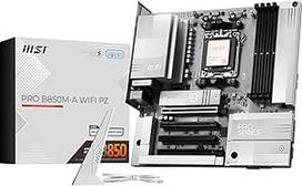 MSI PRO B850M-A WiFi PZ pagrindinė plokštė, mATX, su galiniu prijungimu - palaiko "AMD Ryzen 9000/8000/7000" procesorius, AM5 - "DDR5 Memory Boost" (8200+ MT/s OC), PCIe 5.0 x16 ir 4.0 x4, M.2 Gen5, "Wi-Fi 7", 5G LAN