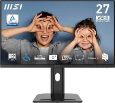 MSI PRO MP273QPDE E2 27 colių WQHD biuro monitorius – 2560 x 1440 IPS ekranas, 100 Hz, akims nekenksmingas, įmontuotas garsiakalbis, ergonomiškai reguliuojamas stovas – HDMI 2.0b (WQHD@100Hz), DP 1.2a