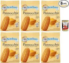 Mulino Bianco Pannocchie Biscotti con Farina di Maize, sausainiai iš kukurūzų miltų, sausainiai sausainiai, 6 x 350 g + Italian Gourmet Polpa 400 g
