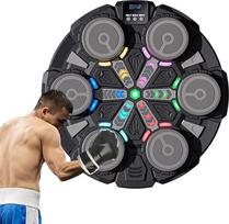 Muzikinis bokso treniruoklis su bokso pirštinėmis, išmanusis muzikinis bokso treniruoklis, montuojamas ant sienos, su LED ekranu ir „Bluetooth“, 11 greičių, sporto įranga, namų sporto salės įranga, skirta fitnesui ir streso mažinimui