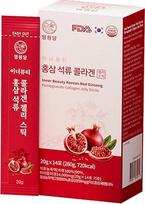 MYEONGWON Granatų ženšenio kolageno želė lazdelės 280 g Korėjietiškas raudonasis ženšenis ir granatų žuvų kolagenas su vitaminu C Vidinio grožio želė lazdelės 20 g x 14