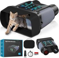 Naktinio matymo prietaisas 4K, 36 MP, binoklis su 8 kartų skaitmeniniu priartinimu, 7 pakopų naktinio matymo funkcija, 4,5 colio HD ekranas, 4500 mAh įkraunama baterija, infraraudonųjų spindulių binoklis – naktinio matymo prietaisas, skirtas stovyklavimui