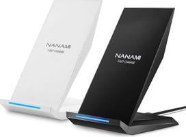 NANAMI belaidis įkroviklis 2 pakuotės, 15 W indukcinė įkrovimo stotelė "Samsung Galaxy S26 S25 S25 S24 S23 S22", belaidžio įkroviklio stovas mobiliajam telefonui, skirtas "iPhone 17 16 15 14 13 12 Pro 11 XS Max XR Plus", "Google Pixel", LG