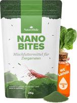 NatureHolic - "Nano Bites" - maistas krevetėms akvariume - pagrindinis maistas kasdieniam šėrimui - tinka suaugusiesiems ir mažoms krevetėms - aukštos kokybės, natūralūs ingredientai - 25g
