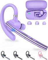 Naujos "Bee Bluetooth" ausinės V5.1 "Bluetooth" ausinės, skirtos skambinti mobiliuoju telefonu, sunkvežimio vairuotojui, nešiojamajam kompiuteriui, violetinės spalvos