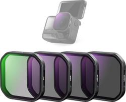 NEEWER 4 ND poliarizuojančių filtrų rinkinys, suderinamas su "Insta360 Ace Pro 2", PL/ND8/ND16/ND32 neutralaus tankio filtrų ir poliarizuojančių filtrų rinkinys, "Snap On" veiksmo kamerų priedai, FL-A95