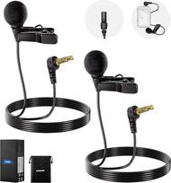 NEEWER 4 mm skersmens mini Lavalier mikrofonas, 2 vnt., prisegamas laidinis kondensatoriaus mikrofonas su 1,5 m 3,5 mm TRS jungtimi, suderinamas su DJI Mic 2 Rode Wireless Go II NEEWER CM28 CM31