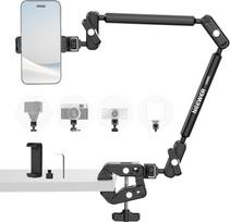 NEEWER Basics Magic Arm Table Mount, 22 colių mikrofono stovas virš galvos Boom Arm telefono laikiklis su 1/4 colio 3/8 colio sriegiu, skirtas ARRI, DSLR veiksmo kamerai, interneto kameros mikrofonui LED šviesa vaizdo įrašams, UA061