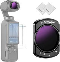 NEEWER kintamas ND filtras, suderinamas su DJI Osmo Pocket 3 Creator Combo priedais, magnetinis ND64-512 6-9 stabdžių reguliuojamas pilkas filtras su 2 x ekrano apsauga ir 2 x valymo šluoste