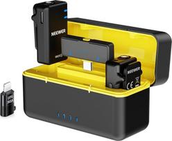 NEEWER KM15 belaidžio Lavalier mikrofono sistema, suderinama su "iPhone" "Android" telefonu, kompiuteriu, mini USB C triukšmą slopinantis atlošo mikrofonas, 300 m atstumas, 48 kHz/24 bitų 9H baterija, skirta vaizdo transliacijoms