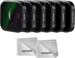 NEEWER ND filtrų rinkinys, suderinamas su "GoPro Hero 13 12 11 10 9 Black", 6 vnt., CPL poliarizuojančio filtro pilkasis filtras (ND8/ND16/ND32/ND64/ND1000), objektyvo filtrų rinkinys, veiksmo kamerų priedai, su 2 x
