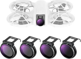 NEEWER ND/CPL filtrų rinkinys, suderinamas su DJI NEO, 4 pakuotės, ND8/PL ND16/PL ND32/PL ND64/PL neutralaus tankio filtras, poliarizacinis filtras, dronų priedai, plonas, daugiasluoksnis optinis HD stiklas, FL-N29
