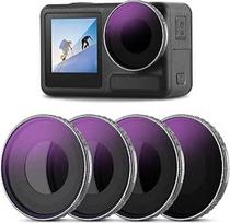 NEEWER ND filtrų rinkinys, suderinamas su DJI Osmo Action 5 PRO/Action 4, 4 ND8/PL ND16/PL ND32/PL ND64/PL ND/CPL filtrų rinkinio veiksmo kamerų priedai, daugiasluoksnis dengtas HD optinis stiklas/aliuminio rėmelis