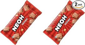 NEOH mažai angliavandenių keto šokoladas su lazdyno riešutais, 1 g cukraus, 106 kcal vienoje porcijoje, alternatyva įprastiems saldumynams, 1 x 55 g (2 vnt. pakuotė)