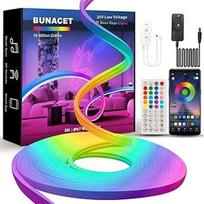Neoninė LED juosta, 8 m, RGB+IC neoninė juosta 24 V, IP65 vandeniui atspari, 864 LED, "pasidaryk pats" lanksti LED juosta su nuotolinio valdymo pulteliu ir maitinimo šaltiniu, silikoninė šviesos juosta vidaus ir lauko apdailai