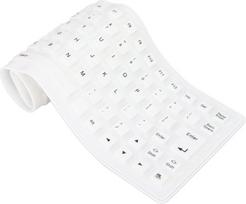 Neperšlampama silikoninė klaviatūra, sulankstoma lanksti klaviatūra, plona USB klaviatūra su garsumo išjungimo funkcija, skirta žaidimams, 85 klavišai, susukama, tyli, minkšta klaviatūra, laidinė USB silikoninė klaviatūra, skirta kompiuteriui ir nešiojama